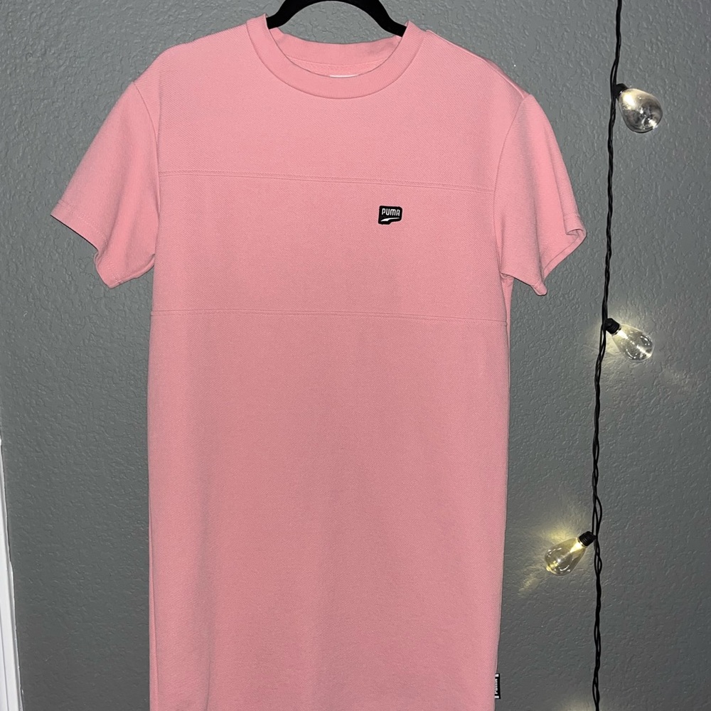 Pink puma T-shirt dress